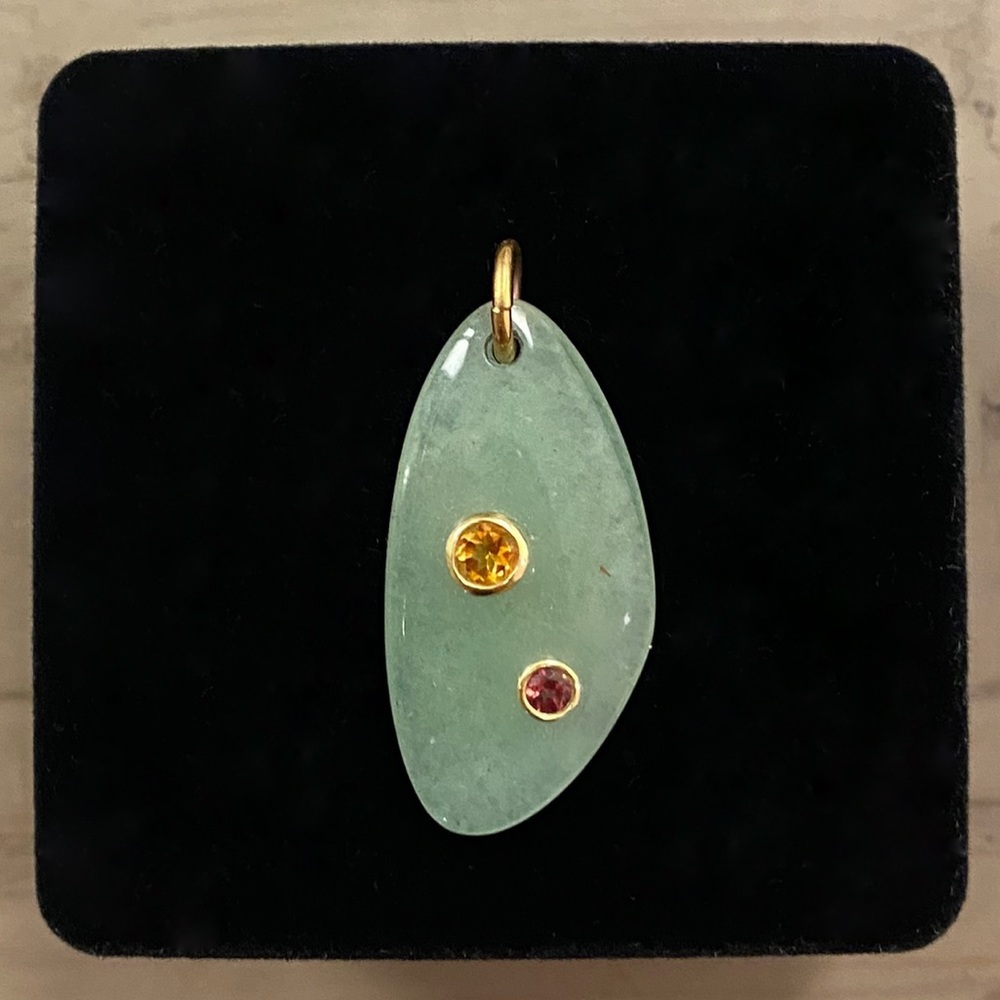 Lizzie Fortunato Ceremony Necklace in Aventurine (Pendant Only)
